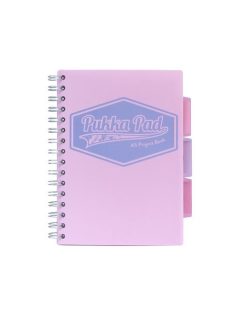   Spirálfüzet, A5, vonalas, 100 lap, PUKKA PAD "Pastel project book", vegyes szín (PUP8631V)
