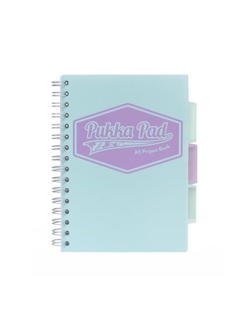 Spirálfüzet, A5, vonalas, 100 lap, PUKKA PAD "Pastel project book", vegyes szín (PUP8631V)