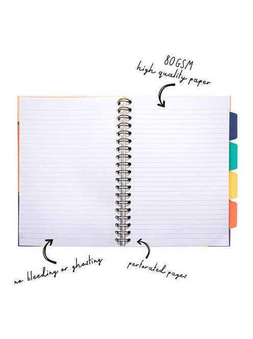 Spirálfüzet, B5, vonalas, 100 lap, PUKKA PAD "Floral Love Project Book", vegyes minta (PUP9033)