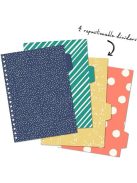 Spirálfüzet, B5, vonalas, 100 lap, PUKKA PAD "Floral Love Project Book", vegyes minta (PUP9033)