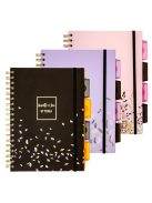 Spirálfüzet, B5, vonalas, 100 lap, PUKKA PAD "Rochelle & Jess Project Book", vegyes szín (PUP9447)