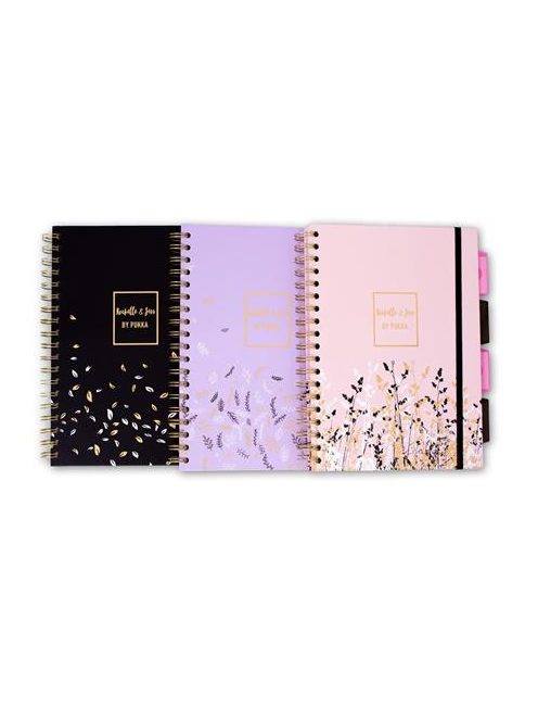 Spirálfüzet, B5, vonalas, 100 lap, PUKKA PAD "Rochelle & Jess Project Book", vegyes szín (PUP9447)