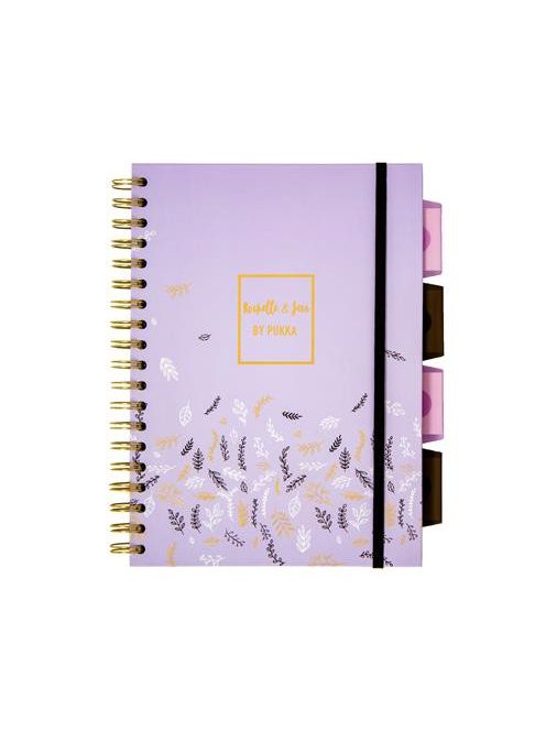 Spirálfüzet, B5, vonalas, 100 lap, PUKKA PAD "Rochelle & Jess Project Book", vegyes szín (PUP9447)