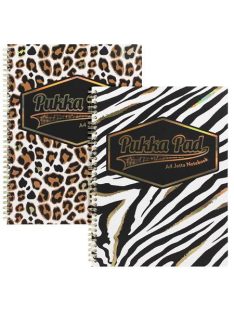   Spirálfüzet, A4+, vonalas, 80 lap, PUKKA PAD "Wild Jotta", vegyes minta (PUP9521)