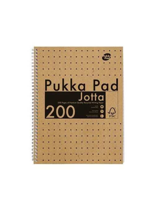 Spirálfüzet, A4, vonalas, 100 lap, PUKKA PAD "Jotta Kraft" (PUP9565)