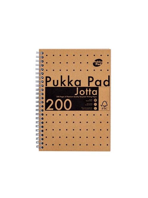 Spirálfüzet, A5, vonalas, 100 lap, PUKKA PAD "Jotta Kraft" (PUP9567)