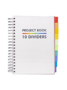   Spirálfüzet, B5, vonalas, 200 lap, PUKKA PADS "White Project Book", fehér (PUP9603)