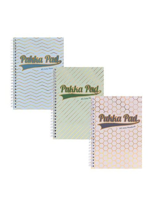 Spirálfüzet, A5, vonalas, 100 lap, PUKKA PAD "Haze Jotta", vegyes szín (PUP9868)