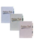 Spirálfüzet, A4, vonalas, elválasztóval, 100 lap, PUKKA PAD "Haze Project Book", vegyes szín (PUP9871)