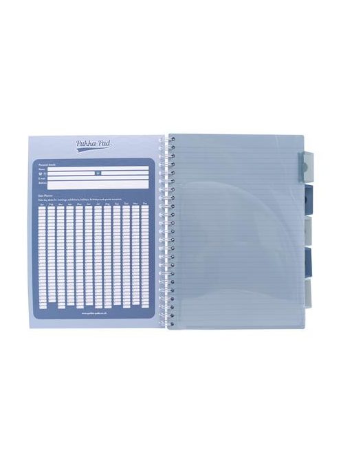 Spirálfüzet, A4, vonalas, elválasztóval, 100 lap, PUKKA PAD "Haze Project Book", vegyes szín (PUP9871)