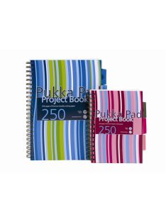   Spirálfüzet, A5, vonalas, 125 lap, PUKKA PAD "Stripe project book" (PUPBA5)