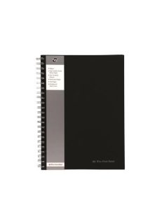   Spirálfüzet, A4, vonalas, 80 lap, PUKKA PAD "Black", fekete (PUPJA4V)