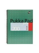 Spirálfüzet, A4+, kockás, 100 lap, PUKKA PAD, "Metallic Jotta" (PUPJJM018K)