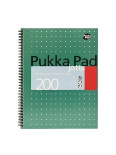   Spirálfüzet, A4+, kockás, 100 lap, PUKKA PAD, "Metallic Jotta" (PUPJJM018K)