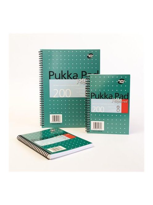 Spirálfüzet, A4+, kockás, 100 lap, PUKKA PAD, "Metallic Jotta" (PUPJJM018K)