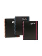 Spirálfüzet, A4+, vonalas, 100 lap, PUKKA PAD, "Neon notepad" (PUPN7662V)