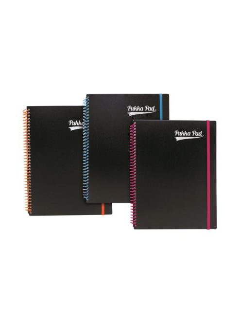 Spirálfüzet, A4+, vonalas, 100 lap, PUKKA PAD, "Neon notepad" (PUPN7662V)