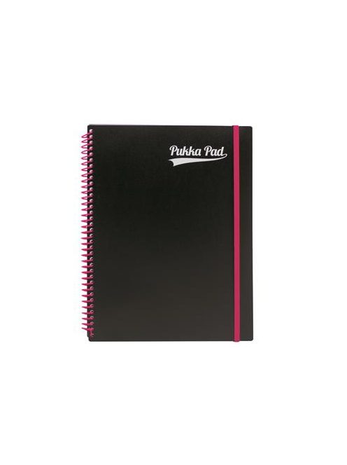 Spirálfüzet, A4+, vonalas, 100 lap, PUKKA PAD, "Neon notepad" (PUPN7662V)