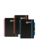 Spirálfüzet, A5, vonalas, 100 lap, PUKKA PAD, "Neon black project book" (PUPN7665V)