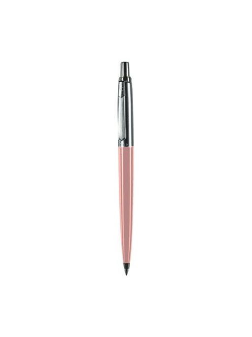 Golyóstoll, 0,8 mm, nyomógombos, pasztell rózsaszín tolltest, PAX, kék (PX4030301)