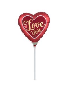   Amscan - Lufi fóliás "Love You" szív forma mini A15 (R4055109)