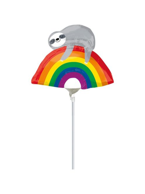 Amscan - Lufi fóliás "szivárványos lajhár" forma mini A30 (R4122902)