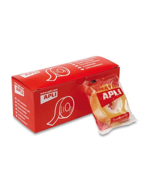 Ragasztószalag, 12 mm x 33 m, APLI "Transparent", átlátszó (RA11169)