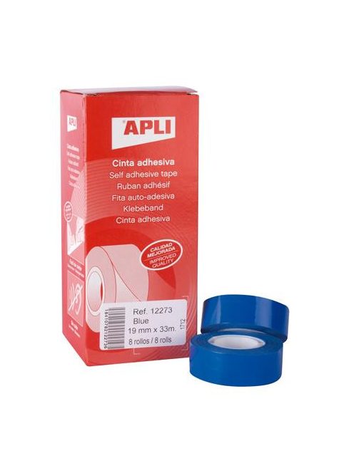 Ragasztószalag, 19 mm x 33 m, APLI, kék (RA12273)