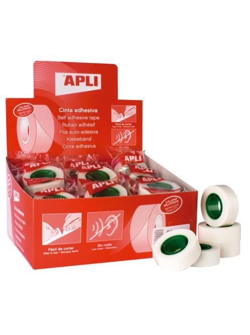 Ragasztószalag, írható, 19 mm x 33 m, APLI "Invisible", átlátszó (RA12533)