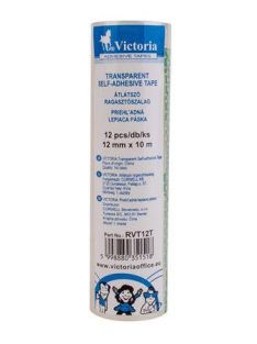   Ragasztószalag, 12 mm x 10 m, VICTORIA OFFICE, átlátszó (RVT12T)