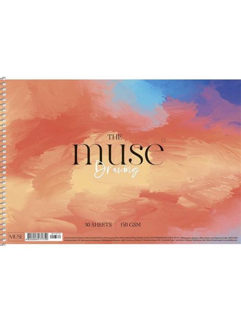 Vázlatfüzet, spirál, A4, 30 lap, 150 g, SHKOLYARYK "Drawing Muse" (SB30315)