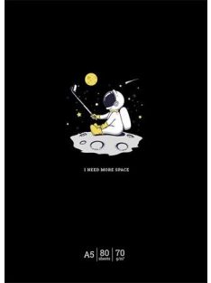   Füzet, tűzött, A5, kockás, 48 lap, SHKOLYARYK "I need more space", vegyes (SB485220K)