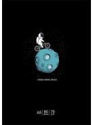 Füzet, tűzött, A5, kockás, 48 lap, SHKOLYARYK "I need more space", vegyes (SB485220K)