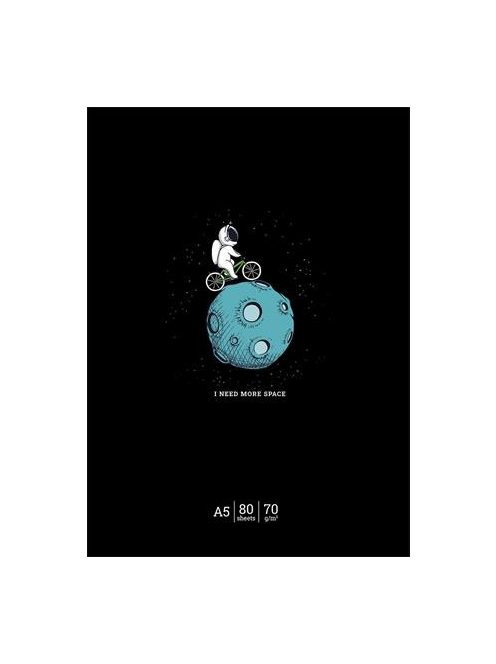 Füzet, tűzött, A5, kockás, 48 lap, SHKOLYARYK "I need more space", vegyes (SB485220K)