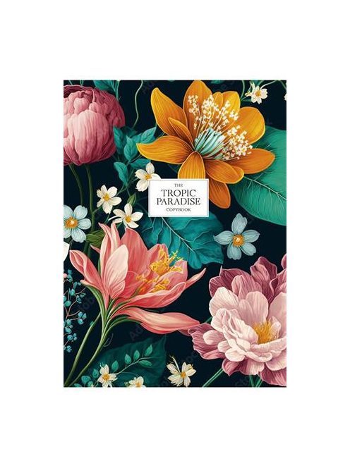 Füzet, tűzött, A5, vonalas, 48 lap, SHKOLYARYK "Tropic Paradise", vegyes (SB485227L)