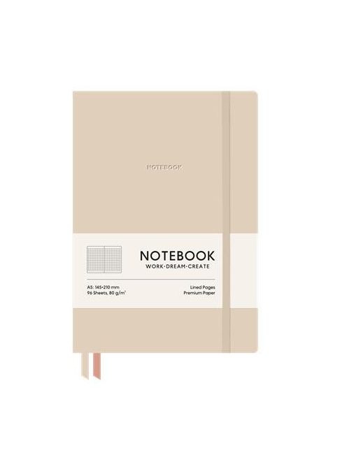 Jegyzetfüzet, A5, kockás, 96 lap, puhafedeles, SHKOLYARYK "Genius", Latte (SB7109K)