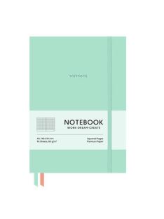   Jegyzetfüzet, A5, kockás, 96 lap, puhafedeles, SHKOLYARYK "Genius", Türkiz (SB7110K)