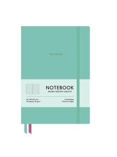   Jegyzetfüzet, A5, vonalas, 96 lap, keményfedeles, műbőr borító, SHKOLYARYK "Genius", türkiz (SB7127L)