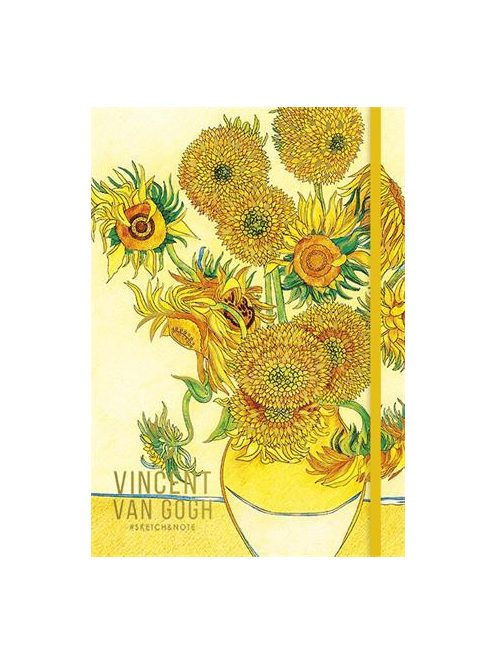 Skiccfüzet, pontrácsos, A5, 80 lap, keményfedeles, SHKOLYARYK, "Klimt&Van Gogh", vegyes (SB80359D)