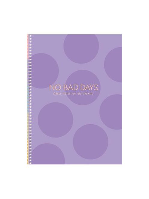 Spirálfüzet, B5, kockás, 80 lap, keményfedeles, SHKOLYARYK "No bad days", vegyes (SB806082K)