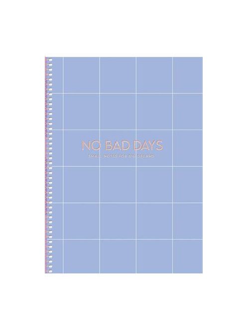 Spirálfüzet, B5, kockás, 80 lap, keményfedeles, SHKOLYARYK "No bad days", vegyes (SB806082K)