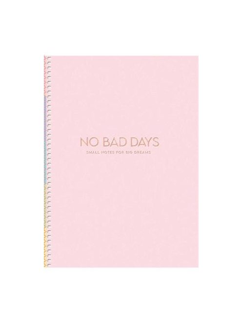Spirálfüzet, B5, kockás, 80 lap, keményfedeles, SHKOLYARYK "No bad days", vegyes (SB806082K)