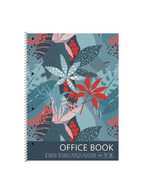 Spirálfüzet, vonalas, A4+, 80 lap, SHKOLYARYK "Forest", vegyes (SB806701L)