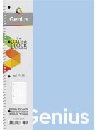 Spirálfüzet, A4, vonalas, 80 lap, PP borító, SHKOLYARYK "Genius Pastel", vegyes (SB806801L)