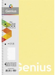   Spirálfüzet, A4, vonalas, 80 lap, PP borító, SHKOLYARYK "Genius Pastel", vegyes (SB806801L)