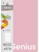 Spirálfüzet, A4, vonalas, 80 lap, PP borító, SHKOLYARYK "Genius Pastel", vegyes (SB806801L)