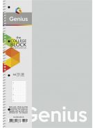 Spirálfüzet, A4, vonalas, 80 lap, PP borító, SHKOLYARYK "Genius Pastel", vegyes (SB806801L)