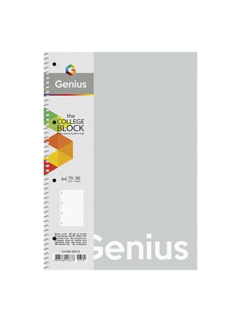 Spirálfüzet, A4, vonalas, 80 lap, PP borító, SHKOLYARYK "Genius Pastel", vegyes (SB806801L)