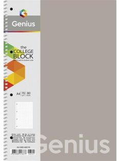  Spirálfüzet, A4, vonalas, 80 lap, PP borító, SHKOLYARYK "Genius", vegyes (SB806803L)