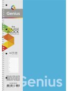 Spirálfüzet, A4, vonalas, 80 lap, PP borító, SHKOLYARYK "Genius", vegyes (SB806803L)